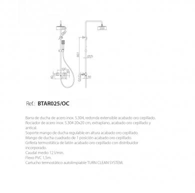 barras de ducha imex