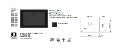 fregadero maris mrg 210-62 135.0697.360 franke