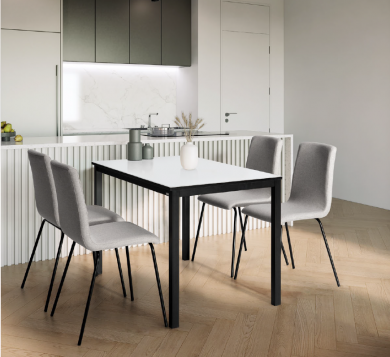 Mesa de cocina fija encimera porcelánico Lerie. Cauxi