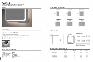 Espejo de baño con luz LED Ledimex Austria