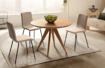 MESA REDONDA MADERA NATURAL OLIVIA - CAUXI