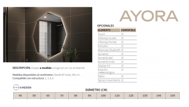 GENEXIA ESPEJO SERIE AYORA  NOVEDAD