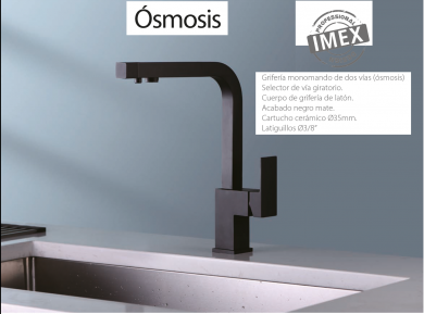 Grifo Negro osmosis de cocina Capri Imex