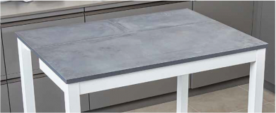 Mesa de cocina Extension frontal. Liviana. Mesinor