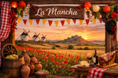 La Mancha

Paisaje de La Mancha

Turismo La Mancha

Molinos de viento La Mancha

Campo de flores España