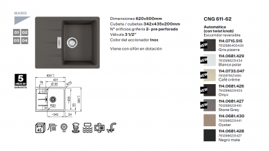 Franke Fregadero Centro CNG 611-62 Fragranite con Escurridor Reversible

Franke Centro CNG 611-62



fregadero Franke Fragranite
fregadero con escurridor reversible
fregadero Franke una cubeta
fregadero granito Franke
fregadero cocina moderno
fregadero Franke CNG 611-62
fregadero resistente manchas y golpes
fregadero negro mate Franke
fregadero blanco polar Franke
fregadero de diseño para cocina moderna
fregadero con válvula automática
fregadero con sifón incluido