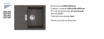 FRANKE CENTRO CNG 611-62 - FREGADERO DE FRAGRANITE CON ESCURRIDOR | NOVEDAD