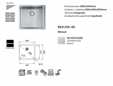 fregadero Franke Box BXX 210-45