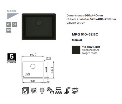 comprar Franke Maris MRG 610-52 Black Collection
precio fregadero Franke Maris MRG 610-52
fregadero Franke Fragranite negro mate
fregadero de cocina negro de una cubeta
fregadero de cuarzo negro para cocina moderna
fregadero Franke resistente a arañazos
fregadero premium de Fragranite
fregadero de granito sintético Franke
fregadero negro para encimera de cocina
mejor fregadero Fragranite para cocina