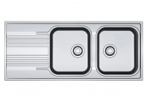 FREGADERO FRANKE DOS CUDETAS CON ESCURRIDOR REVERSIBLE SMART  SRX-621-116