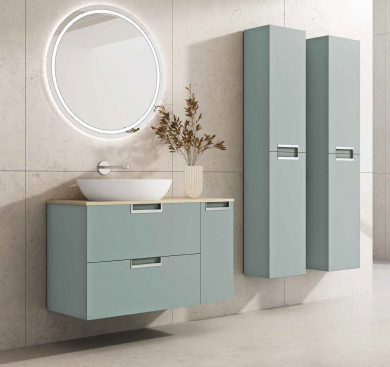 Mueble de baño 2 cajones y 1 puerta Luna .Campoaras