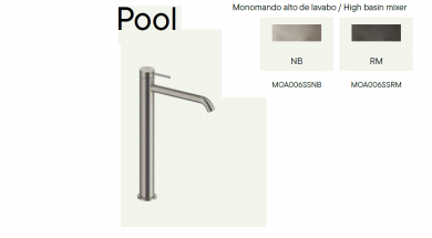 Monomando Lavabo Caño Alto Pool – Sanycces
